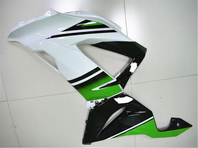 Carenados Moto Kawasaki ZX6R 2013-2018 - Verde Blanco Negro Brillante Asequibles