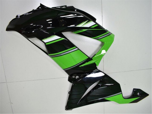 Carenado Moto Kawasaki ZX6R 2013-2018 - Verde Negro Brillante Asequibles