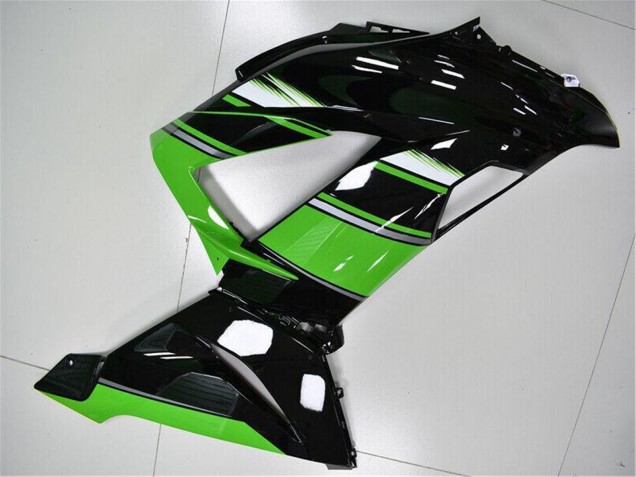 Carenado Moto Kawasaki ZX6R 2013-2018 - Verde Negro Brillante Asequibles