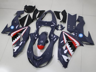 Carenados Moto Kawasaki ZX10R 2006-2007 - Gris Blanco Rojo Tiburón Asequibles