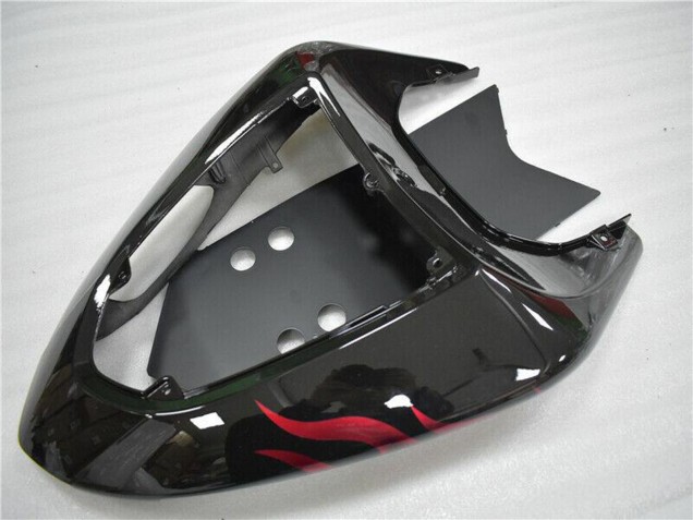 Carenado Moto Kawasaki ZX10R 2006-2007 - Negro Brillante Rojo Llama Asequibles