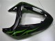 Carenados Moto Kawasaki ZX10R 2006-2007 - Negro Brillante Verde Llama Asequibles