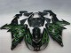 Carenados Moto Kawasaki ZX10R 2006-2007 - Negro Brillante Verde Llama Asequibles