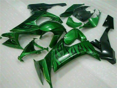 Carenados Moto Kawasaki ZX10R 2008-2010 - Negro Brillante Verde Llama Asequibles
