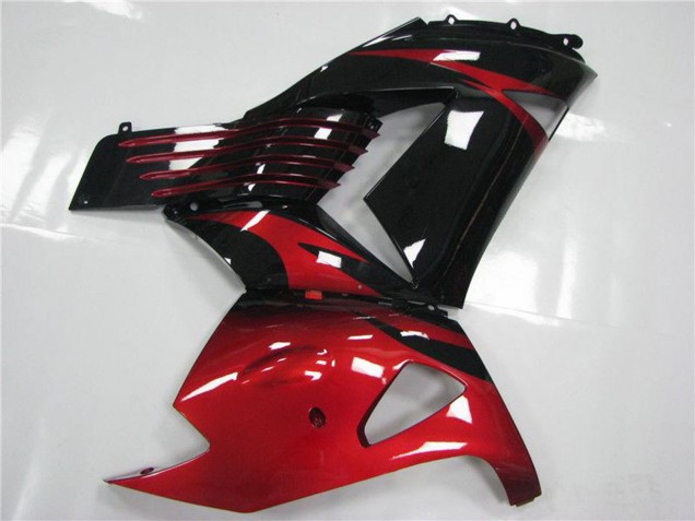 Carenados Moto Kawasaki ZX14R ZZR1400 2006-2011 - Rojo Negro Asequibles