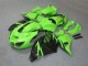 Carenado Moto Kawasaki ZX14R ZZR1400 2006-2011 - Verde Negro Brillante Asequibles