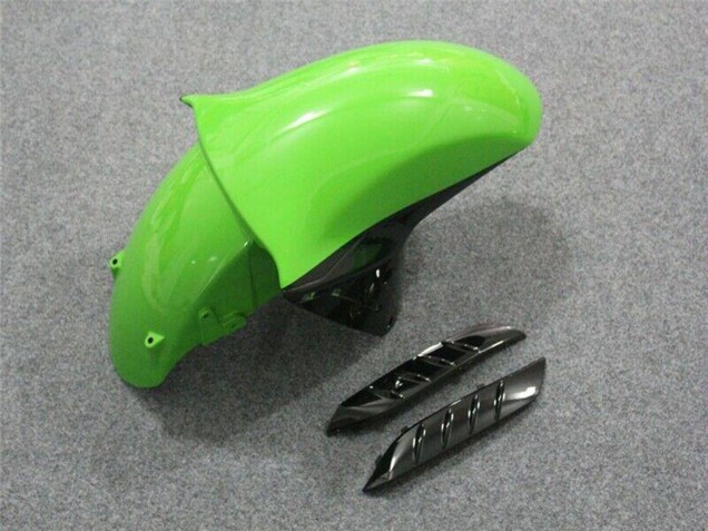 Carenado Moto Kawasaki ZX14R ZZR1400 2006-2011 - Verde Negro Brillante Asequibles