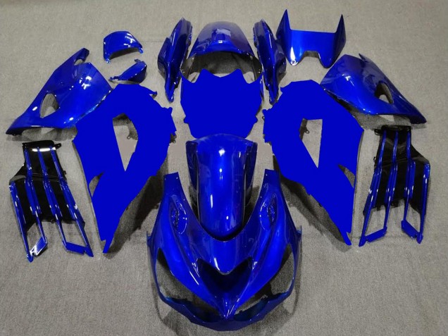Carenados Moto Kawasaki ZX14R ZZR1400 2012-2024 - Azul Negro Asequibles