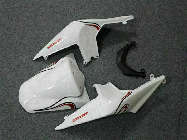 Carenados Moto Kawasaki EX250 2008-2012 - Blanco Rojo Asequibles