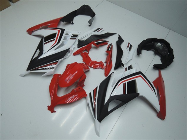 Carenados Moto Kawasaki Ninja 300 EX300R 2013-2024 - Blanco Rojo Negro Asequibles