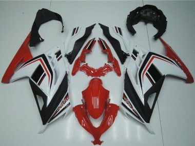 Carenados Moto Kawasaki Ninja 300 EX300R 2013-2024 - Blanco Rojo Negro Asequibles