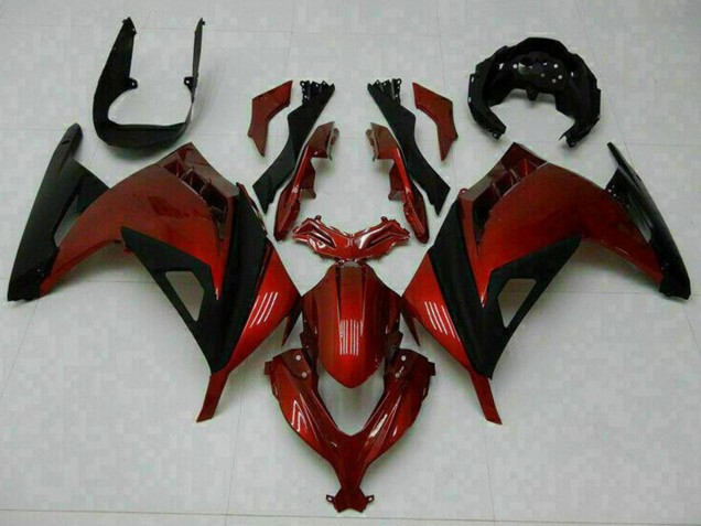 Carenados Moto Kawasaki Ninja 300 EX300R 2013-2024 - Rojo Negro Asequibles