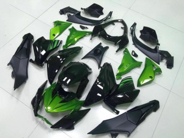 Carenado Moto Kawasaki Z800 2013-2018 - Verde Negro Brillante Asequibles