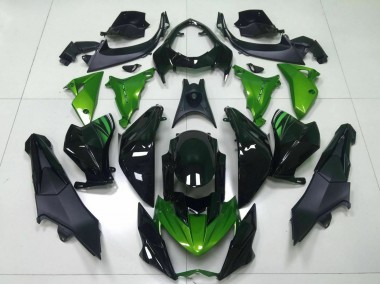 Carenado Moto Kawasaki Z800 2013-2018 - Verde Negro Brillante Asequibles