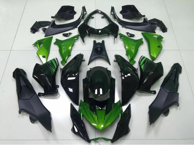 Carenado Moto Kawasaki Z800 2013-2018 - Verde Negro Brillante Asequibles