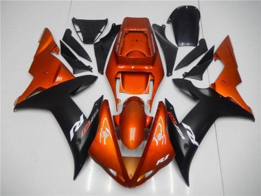 Carenados Moto Yamaha YZF R1 2002-2003 - Naranja Negro Mate Asequibles