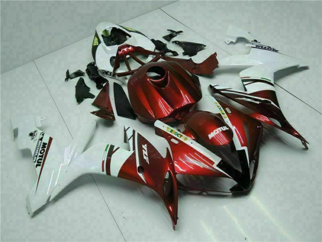 Carenados Moto Yamaha YZF R1 2004-2006 - Blanco Rojo Amarillo Motul 46 Asequibles