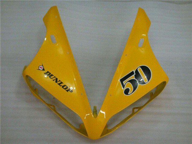 Carenados Moto Yamaha YZF R1 2004-2006 - Amarillo Negro Brillante Dunlop 50 Asequibles