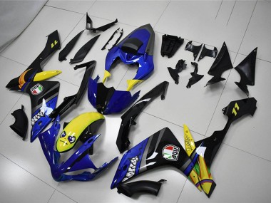 Carenados Moto Yamaha YZF R1 2007-2008 - Azul Amarillo Negro Tiburón Asequibles