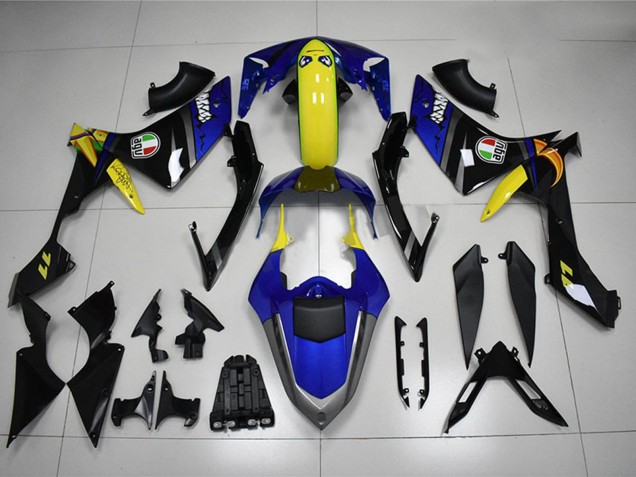 Carenados Moto Yamaha YZF R1 2007-2008 - Azul Amarillo Negro Tiburón Asequibles