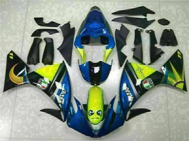 Carenados Moto Yamaha YZF R1 2009-2011 - Azul Amarillo Tiburón Asequibles