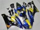 Carenados Moto Yamaha YZF R6 2006-2007 - Azul Amarillo Negro Brillante Tiburón Asequibles