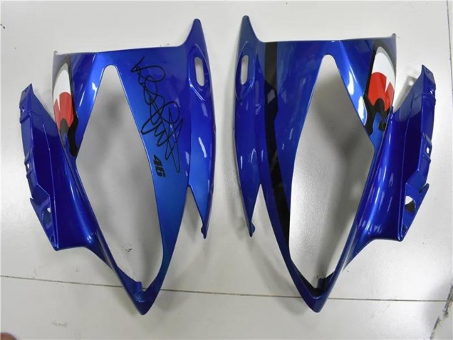 Carenados Moto Yamaha YZF R6 2006-2007 - Azul Amarillo Negro Brillante Tiburón Asequibles