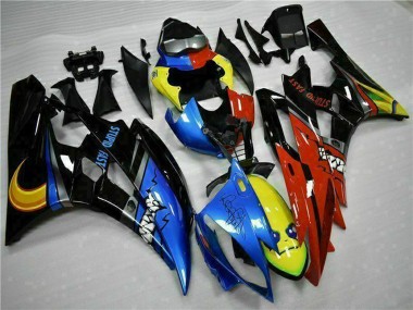 Carenados Moto Yamaha YZF R6 2006-2007 - Amarillo Azul Rojo Negro Brillante Tiburón Asequibles