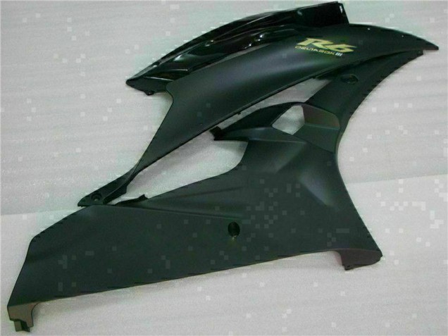 Carenados Moto Yamaha YZF R6 2006-2007 - Negro Brillante Negro Mate Oro Calcomanías Asequibles