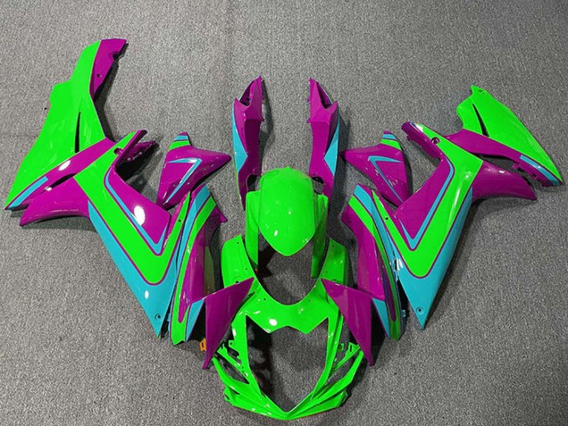 Carenados Moto Suzuki GSXR 600 / GSXR 750 2011-2024 - Verde Magenta Azul Claro Asequibles