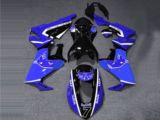 Carenados Moto Honda CBR1000RR 2017-2023 - Azul Blanco Negro Brillante Toro Asequibles