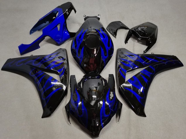 Carenados Moto Honda CBR1000RR 2008-2011 - Negro Brillante Azul Llama Asequibles