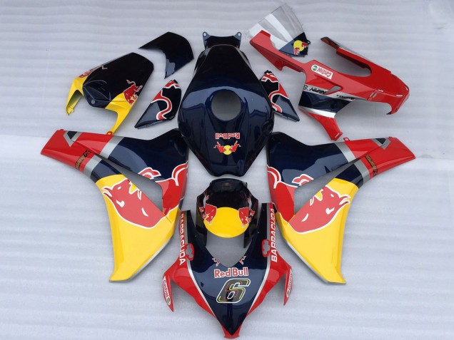 Carenados Moto Honda CBR1000RR 2008-2011 - Azul Oscuro Amarillo Rojo Bull Asequibles