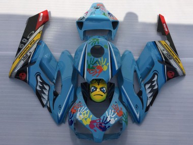 Carenados Moto Honda CBR1000RR 2004-2005 - Azul Amarillo Negro Rojo Tiburón Asequibles