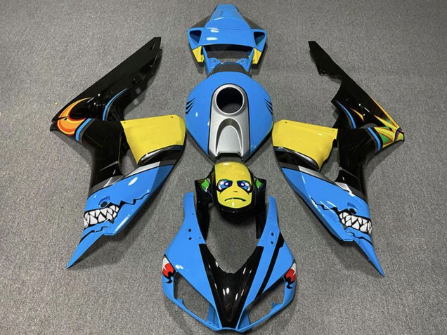 Carenados Moto Honda CBR1000RR 2006-2007 - Azul Claro Amarillo Plata Negro Brillante Tiburón Asequibles