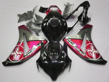 Carenados Moto Honda CBR1000RR 2008-2011 - Rosa Gris Negro Brillante Asequibles