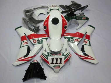 Carenados Moto Honda CBR1000RR 2008-2011 - Blanco Rojo Verde Castrol 111 Asequibles