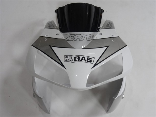 Carenado Moto Honda CBR600RR 2003-2004 - Blanco Plata Negro Repsol Asequibles