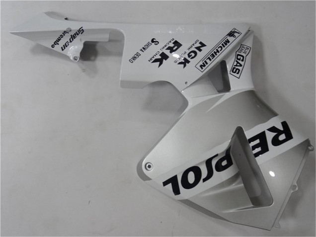 Carenado Moto Honda CBR600RR 2003-2004 - Blanco Plata Negro Repsol Asequibles