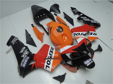 Kits Carenado Moto Honda CBR600RR 2003-2004 - Naranja Blanco Rojo Negro Brillante Repsol Asequibles