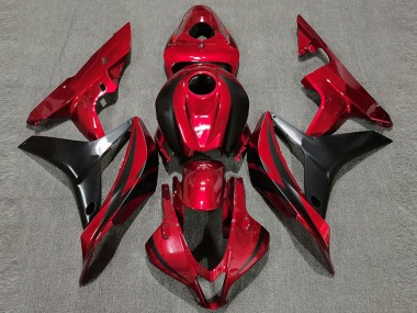 Carenado Moto Honda CBR600RR 2007-2008 - Rojo Negro Brillante OEM Estilo Asequibles