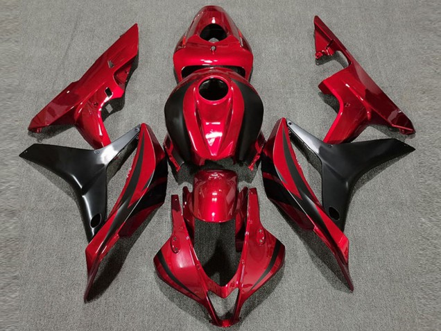 Carenado Moto Honda CBR600RR 2007-2008 - Rojo Negro Brillante OEM Estilo Asequibles