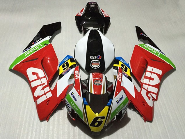 Carenados Moto Honda CBR1000RR 2004-2005 - Blanco Rojo Verde Amarillo Negro Brillante Givi 6 Asequibles