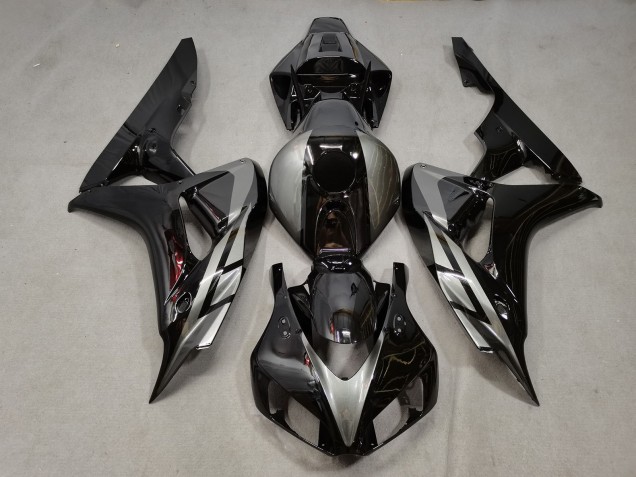 Carenados Moto Honda CBR1000RR 2006-2007 - Plata Negro Brillante Asequibles