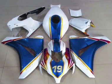 Carenados Moto Honda CBR1000RR 2008-2011 - Blanco Azul Amarillo Rojo 19 Asequibles
