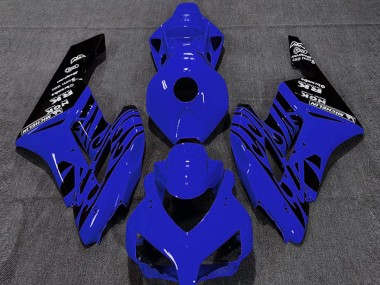 Carenados Moto Honda CBR1000RR 2004-2005 - Azul Negro Brillante Llama Asequibles