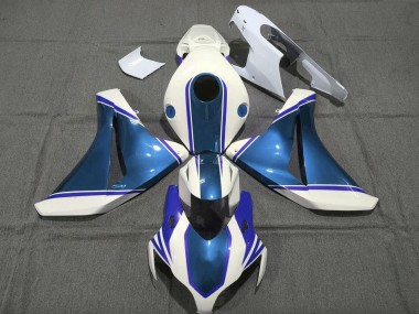 Carenados Moto Honda CBR1000RR 2008-2011 - Blanco Lustroso Azul Perla Asequibles