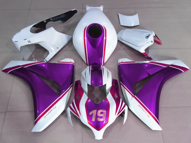 Carenados Moto Honda CBR1000RR 2008-2011 - Blanco Púrpura Brillante Rosa 19 Asequibles