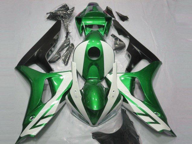 Carenados Moto Honda CBR1000RR 2006-2007 - Verde Blanco Negro Mate Asequibles