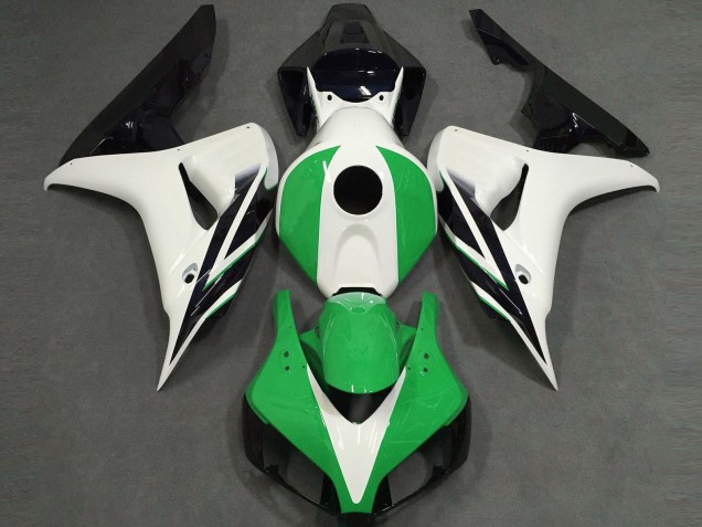 Carenados Moto Honda CBR1000RR 2006-2007 - Blanco Verde Negro Brillante Asequibles